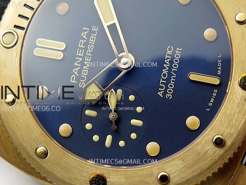 PAM1074 W Bronzo VSF 1:1 Best Edition Blue Dial on Blue Calfskin Strap P.900 Clone